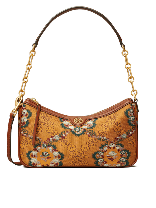 Tory Burch 86603 T Monogram Brocade Studio Sunset Bonfire