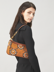 Tory Burch 86603 T Monogram Brocade Studio Sunset Bonfire