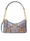 Tory Burch 86604 T Monogram Brocade Studio Bag Sea Frost