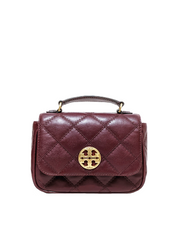 Tory Burch 87861 Willa Mini Top Handle Bag Claret