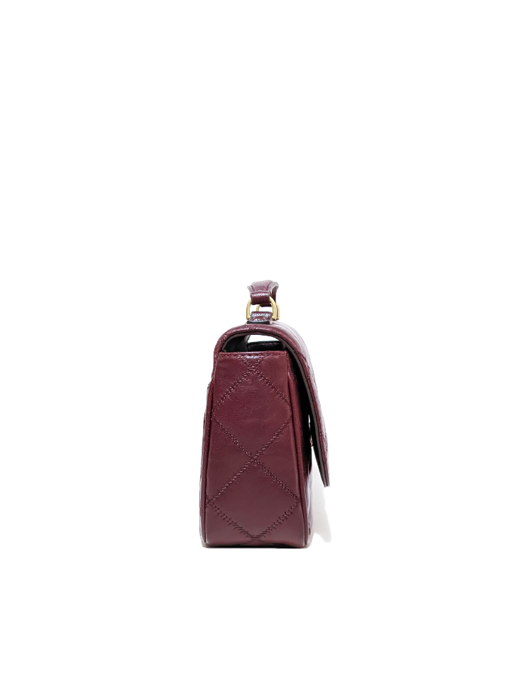 Tory Burch 87861 Willa Mini Top Handle Bag Claret