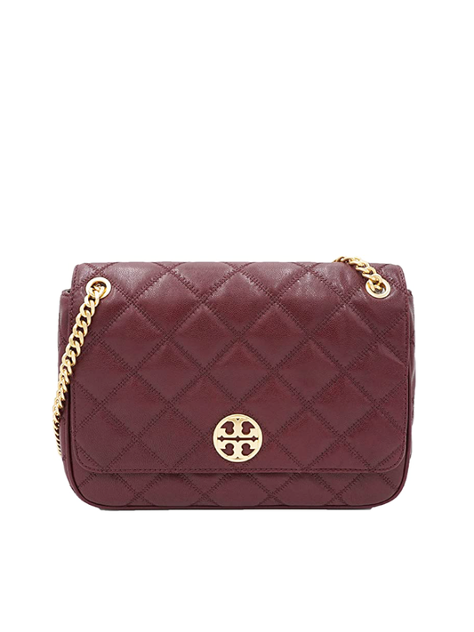 Tory Burch 87862 Willa Shoulder Bag Claret