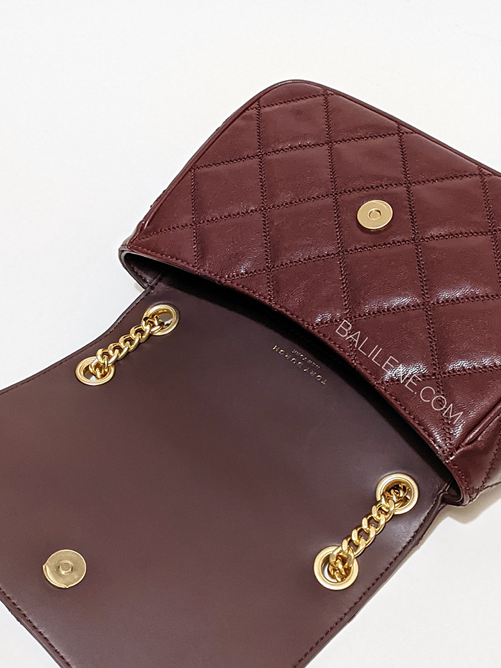 Tory Burch 87863 Willa Small Shoulder Bag Claret
