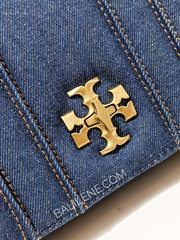 Tory Burch 88115 Kira Denim Chain Shoulder Bag Tory Navy