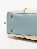 Tory Burch Perry Canvas Triple Compartment Tote Natural