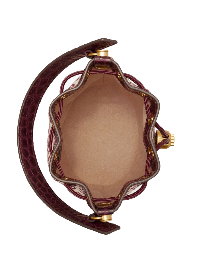    Tory-Burch-88469-T-Monogram-Mini-Chenille-Bucket-Bag-Claret-New-Cream-Balilene-dalam