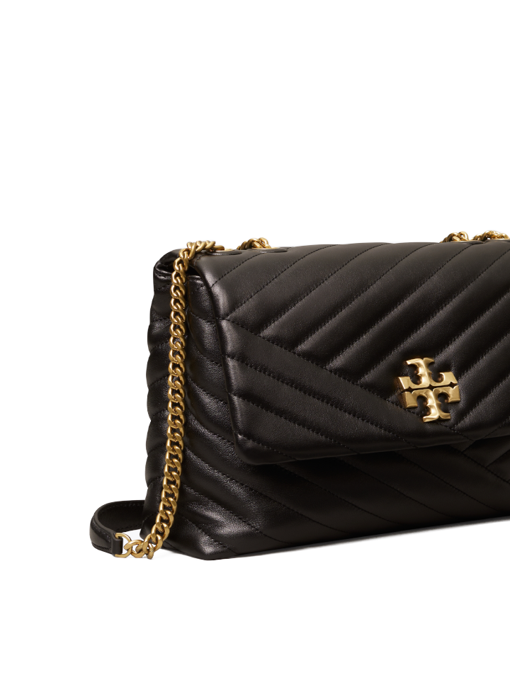 Tory Burch Kira Chevron Convertible Shoulder Bag Black