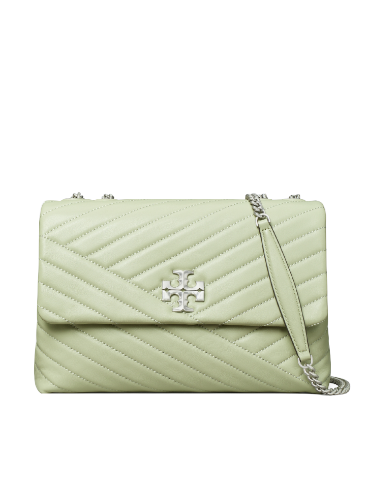 Tory Burch Kira Chevron Convertible Shoulder Bag Pine Frost