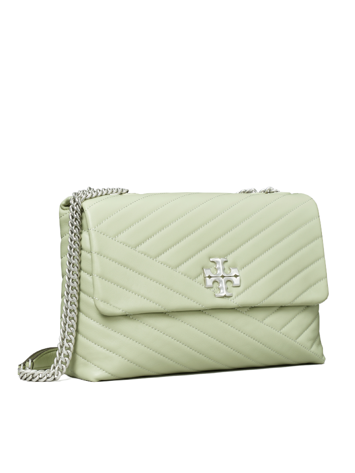 Tory Burch Kira Chevron Convertible Shoulder Bag Pine Frost