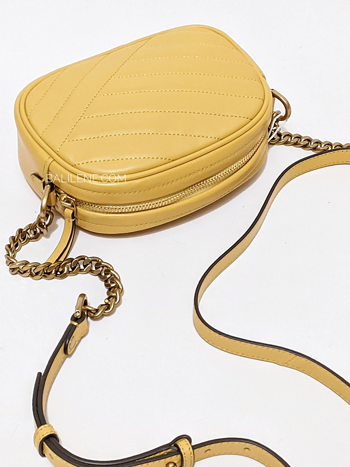 Tory Burch Kira Chevron Small Camera Bag Golden Sunset – Balilene