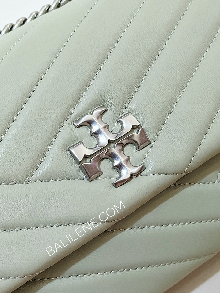 Tory Burch 85229 Kira Chevron Small Flap Shoulder Bag Sycamore Green/R –  Balilene