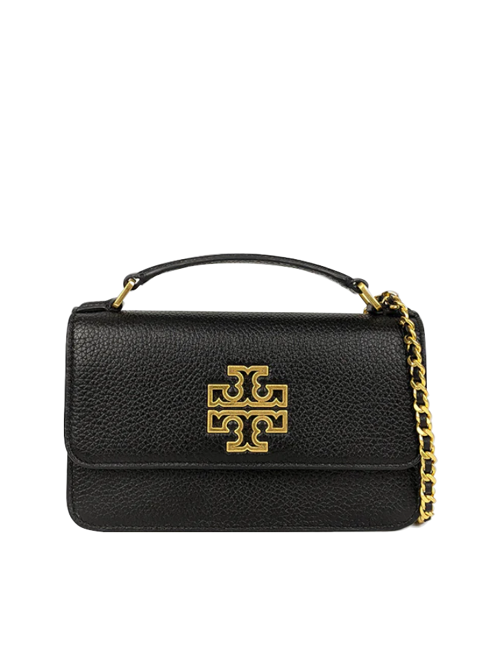 Tory Burch Britten Mini Top Handle Bag Black Balilene