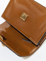 Tory Burch Eleanor Straw Small Convertible Shoulder Bag Brown