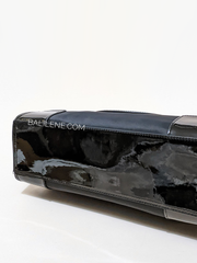 Tory Burch Ella Patent Small Tote Bag Black