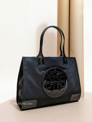 Tory Burch Ella Patent Small Tote Bag Black