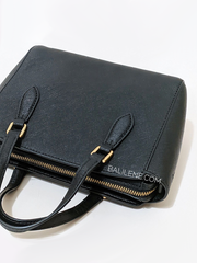 Tory Burch Emerson Mini Top Zip Tote Black