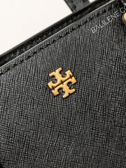 Tory Burch Emerson Mini Top Zip Tote Black