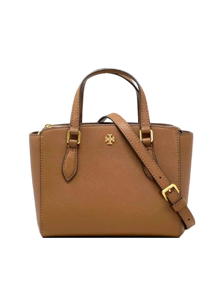 Tory Burch Emerson Large Double Zip Tote in Moose Brown 