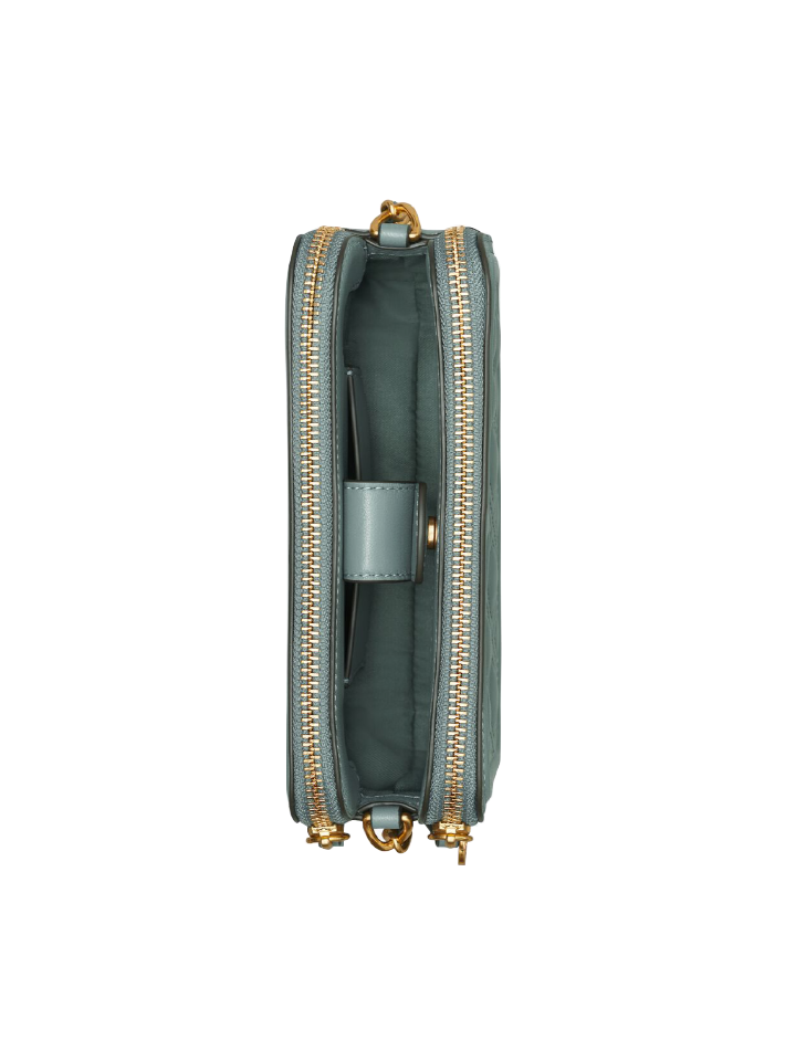 Tory Burch Fleming Double-Zip Mini Bag Arctic