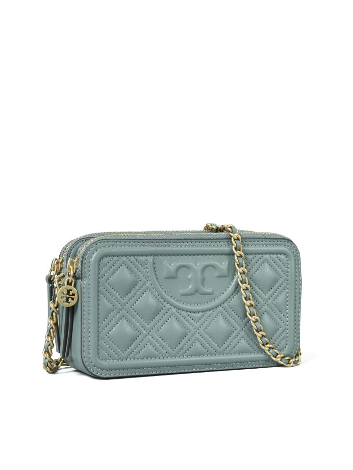 Tory Burch Fleming Double-Zip Mini Bag Arctic