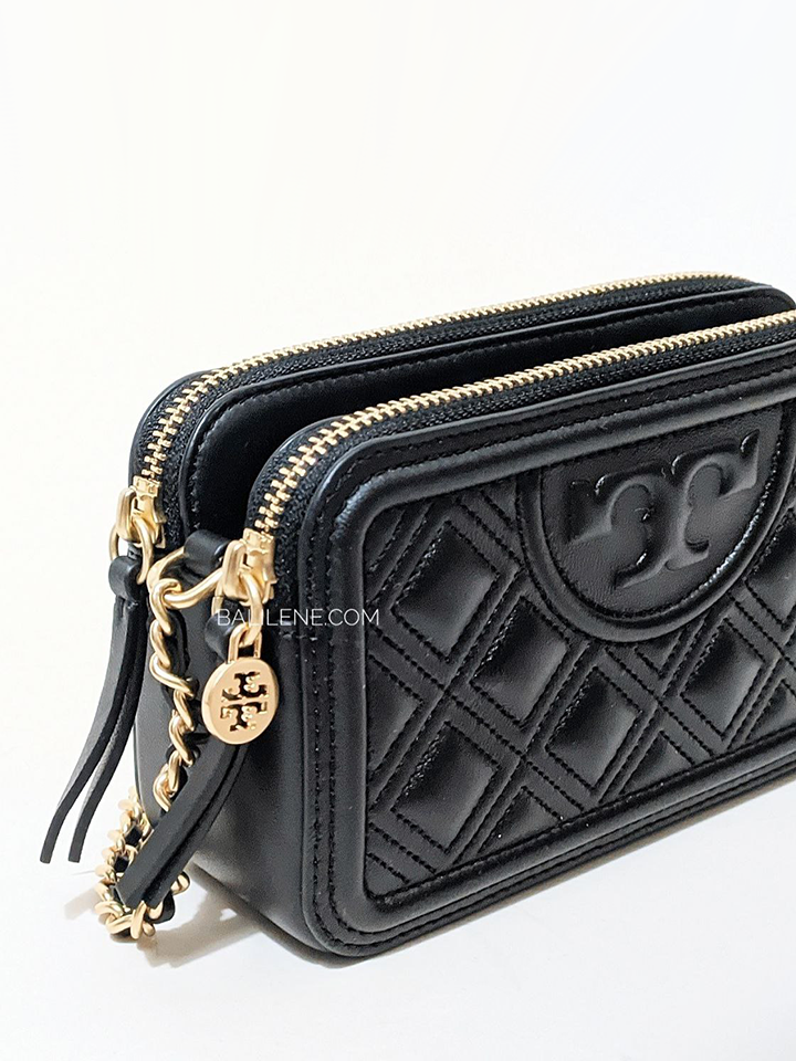 Tory-Burch-Fleming-Double-Zip-Mini-Bag-Black-Balilene-detail-samping