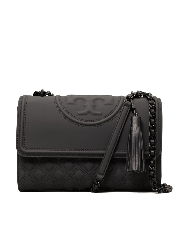 Tory Burch Fleming Matte Convertible Shoulder Bag Black