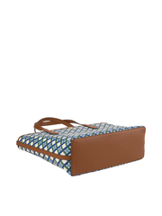 Tory Burch Geo Logo Mini Top Zip Tote Light Multi Allover