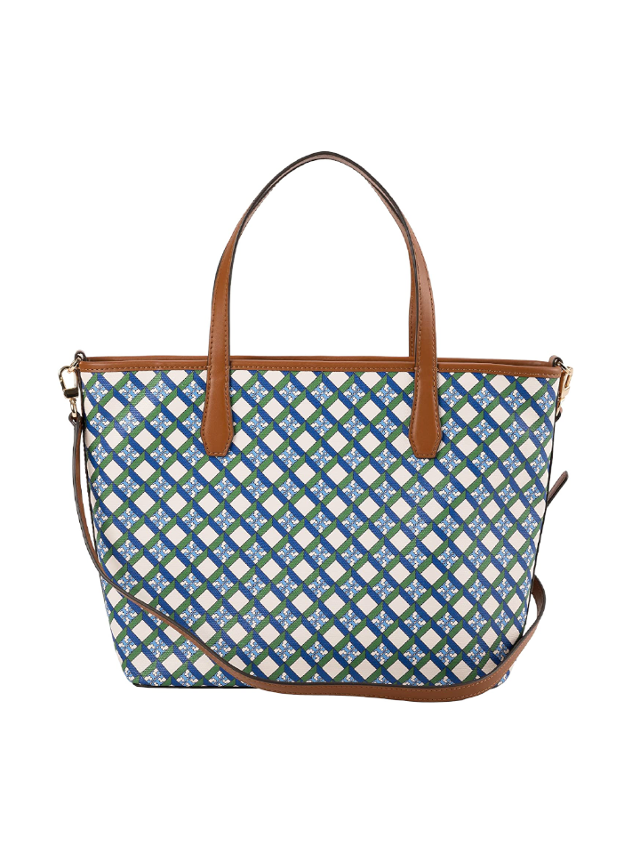 Tory Burch Geo Logo Mini Top Zip Tote Light Multi Allover