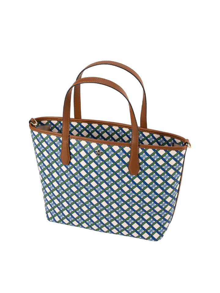 Tory Burch Geo Logo Mini Top Zip Tote Light Multi Allover