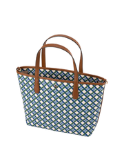 Tory Burch Geo Logo Mini Top Zip Tote Light Multi Allover