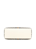 Tory Burch Geo Logo Tote With Strip Ivory Neutral