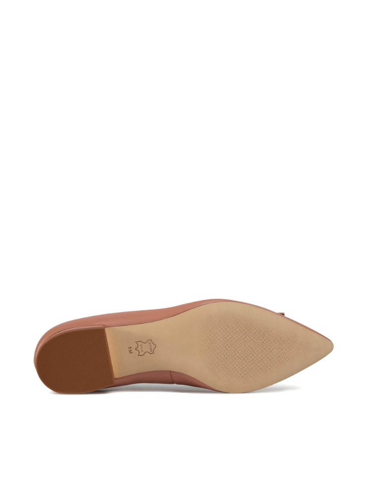 Tory-Burch-Gigi-20MM-Point-Toe-Flat-Calf-Leather-Pink-Moon-Balilene-bawah