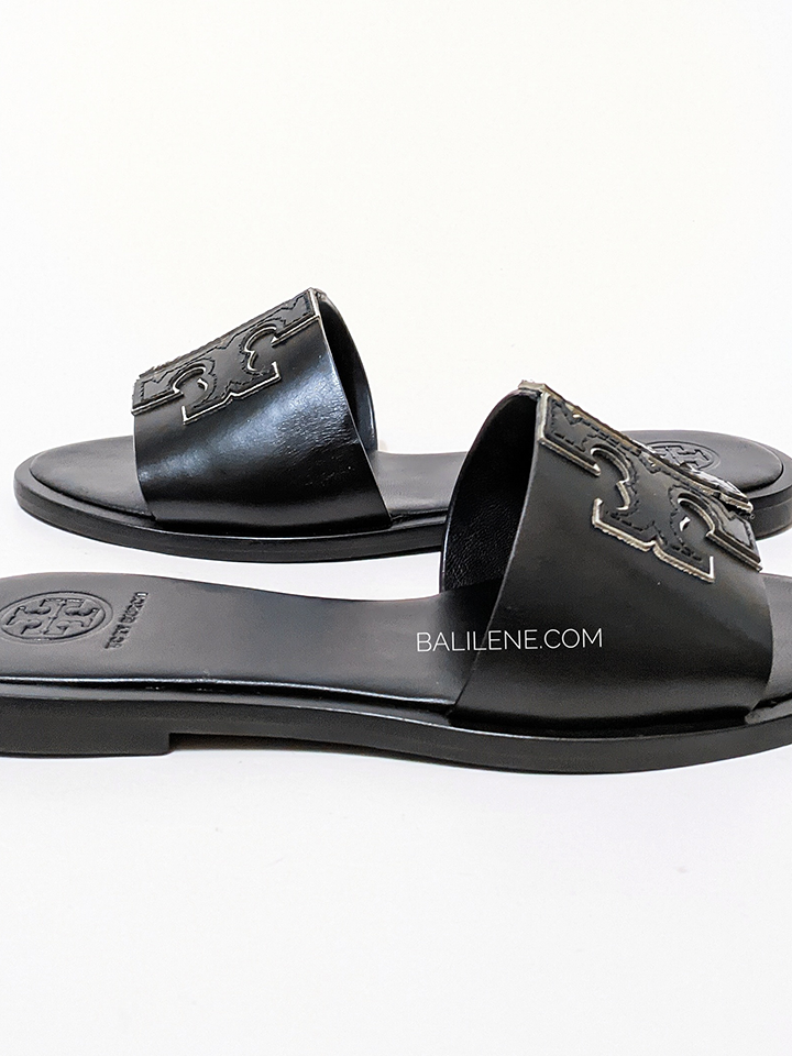    Tory-Burch-Ines-Slide-Calf-Leather-Metallic-Black-Balilene-detail-samping