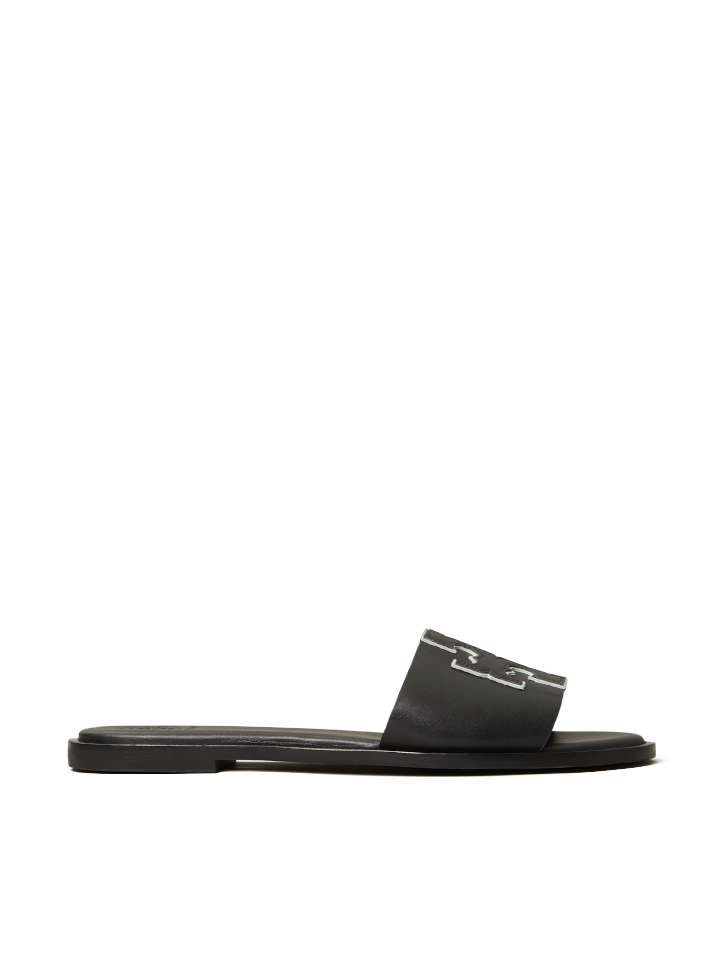    Tory-Burch-Ines-Slide-Calf-Leather-Metallic-Black-Balilene-samping