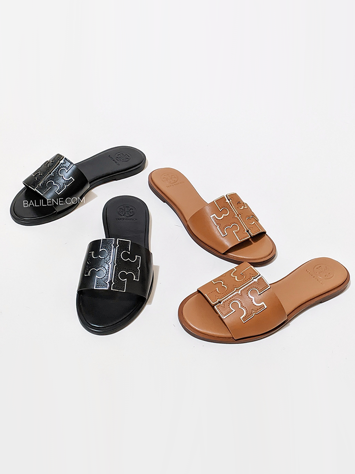    Tory-Burch-Ines-Slide-Calf-Leather-Tan-Spark-Balilene-detail-depan