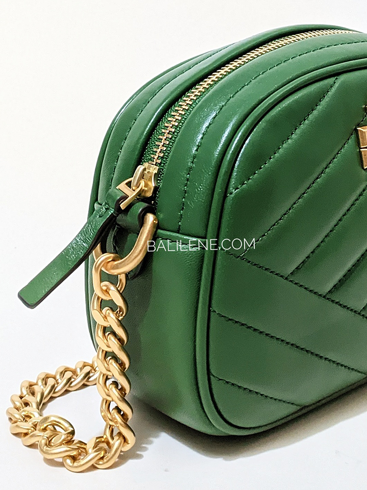 Tory Burch Kira Chevron Small Camera Bag Arugula