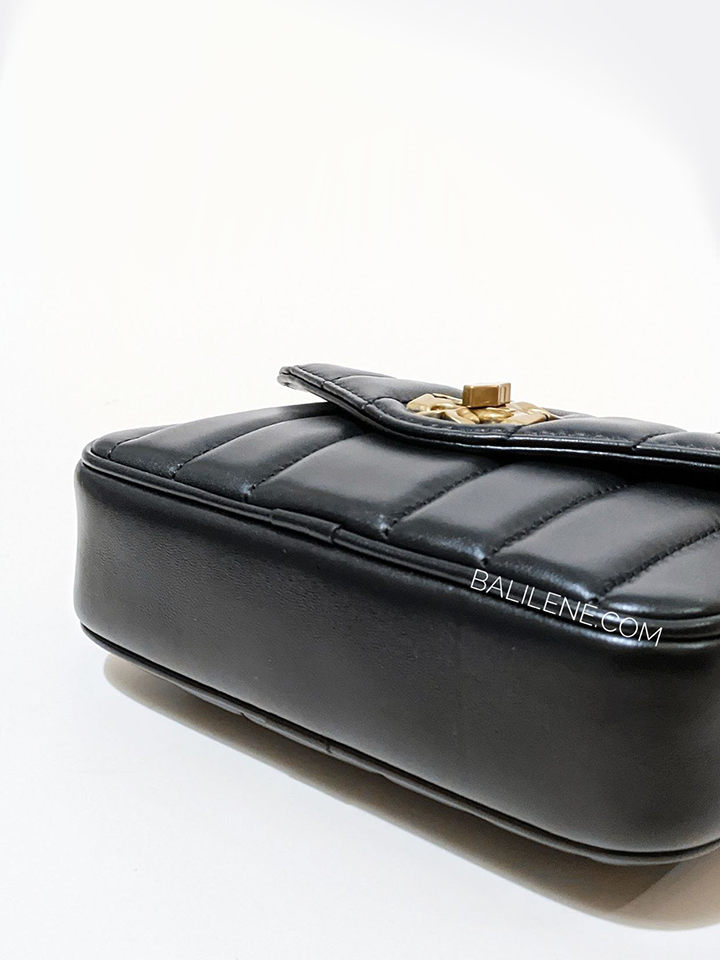 Tory Burch Women's Kira Heirloom Mini Camera Bag - Black/Rolled Gold