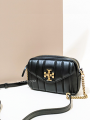 Tory Burch Kira Mini Camera Bag Back/Rolled Gold