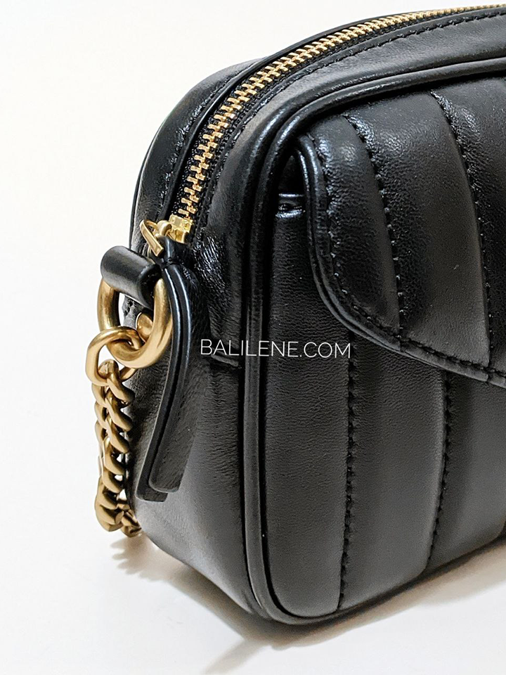 Tory Burch Kira Mini Camera Bag Back/Rolled Gold – Balilene