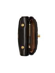 Tory-Burch-Kira-Small-Top-Handle-Satchel-Bag-Black-Rolled-Gold-Balilene-dalam