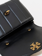 Tory Burch Kira Small Top-Handle Satchel Bag Black/Rolled Gold