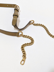 Tory Burch Kira Small Top-Handle Satchel Bag Toasted Sesame/Rolled Gold