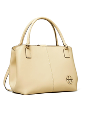 Tory Burch McGraw Smooth Satchel Buttermilk