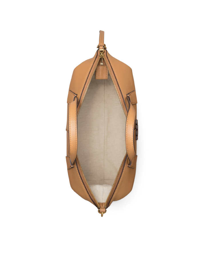 Tory Burch McGraw Top-Zip Satchel Tiramisu