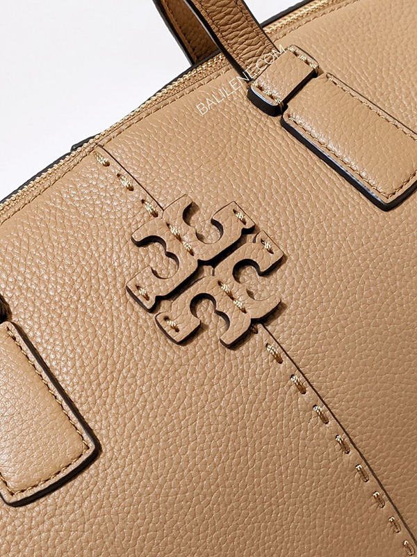 Tory Burch McGraw TopZip Satchel Tiramisu Balilene