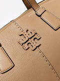 Tory Burch McGraw Top-Zip Satchel Tiramisu