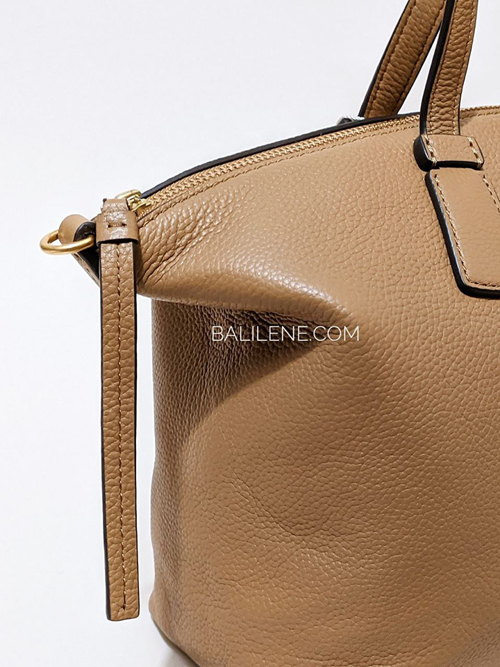 Tory Burch McGraw Top-Zip Satchel Tiramisu
