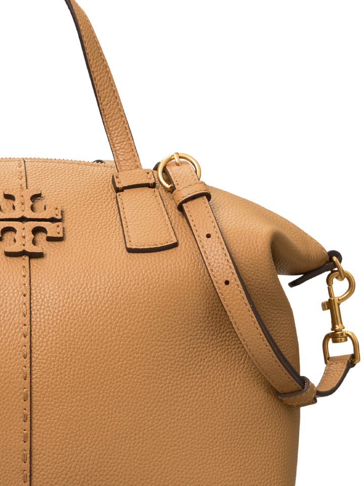Tory Burch McGraw Top-Zip Satchel Tiramisu