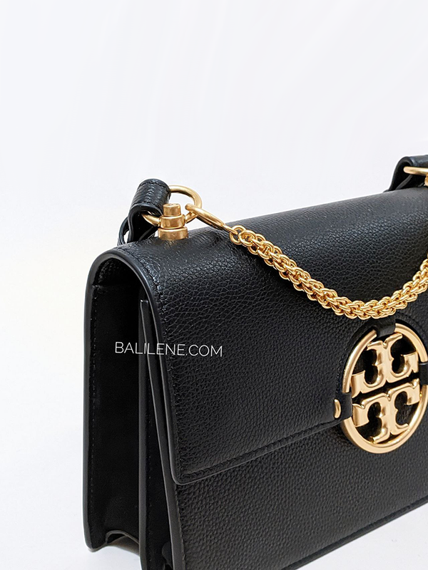 Tory Burch Miller Shoulder Bag Black Balilene