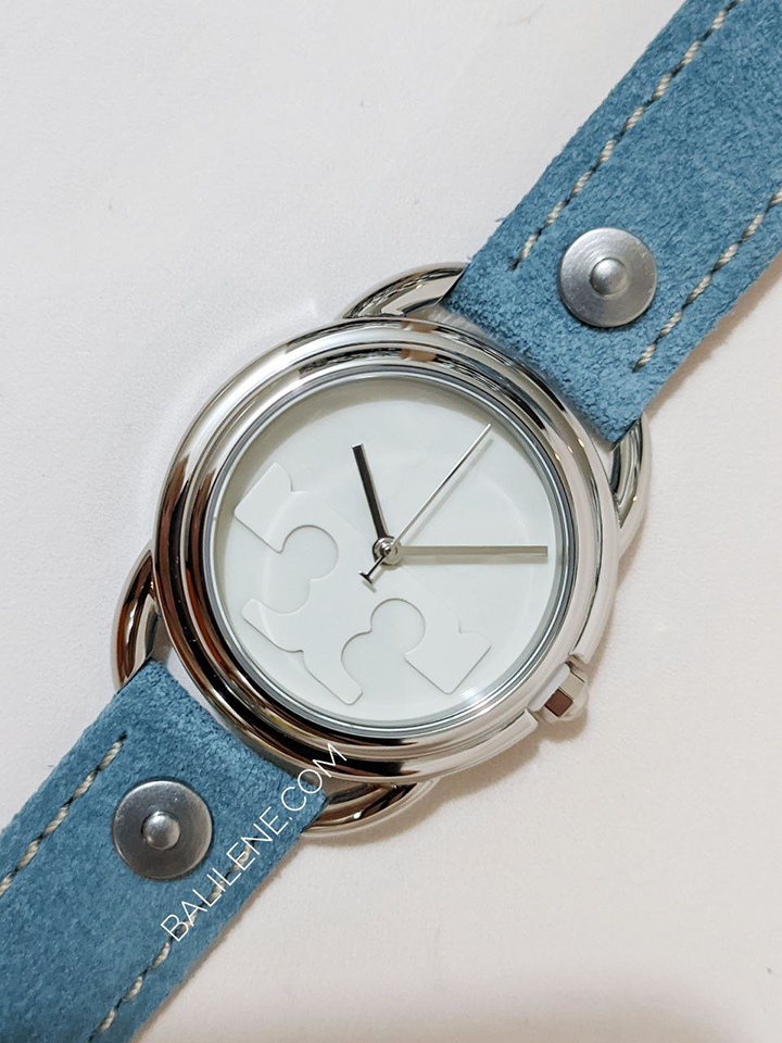 Tory-Burch-Miller-Watch-Light-Blue-Suede-Silver-Tone-Stainless-Steel-Balilene-detail-dial